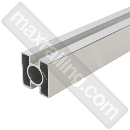 Квадратен профил колона 40х40мм. с два канала. Дължина 6м. Елоксиран алуминий.